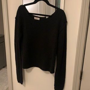 Black distressed sweater